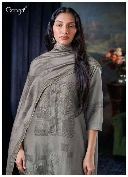 Aavya 3055 By Ganga Bemberg Russian Silk Salwar Suit Bulk Orders In India